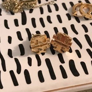 Tory Burch logo earrings